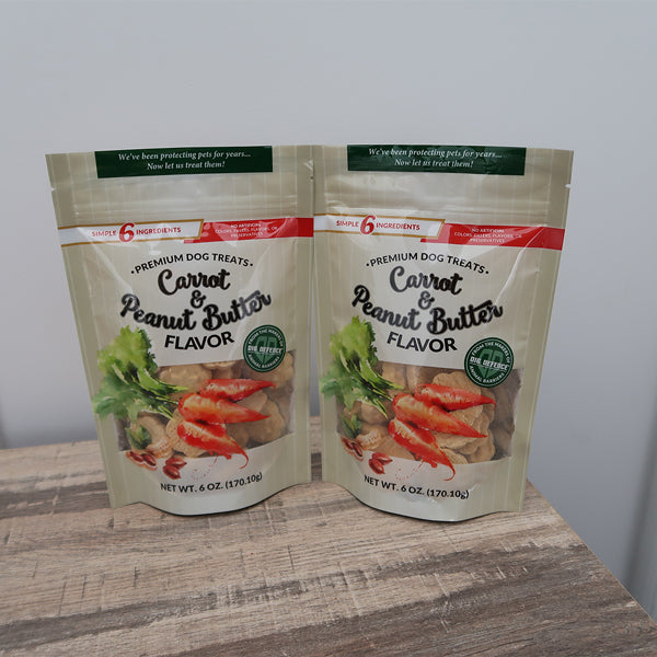 2-Pack All-Natural Dog Treats – Carrot & Peanut Butter