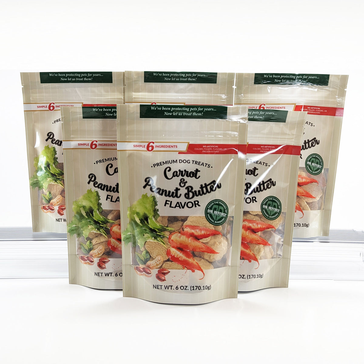 Dig Defend Dig Defence Premium Dog Treats - Carrot/Peanut Butter - Case of 6