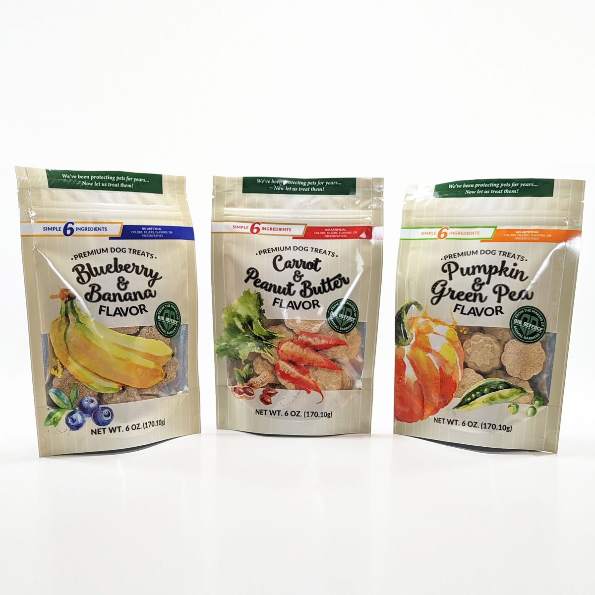 Dig Defend Dig Defence Premium Dog Treats - Variety Pack - Case of 6